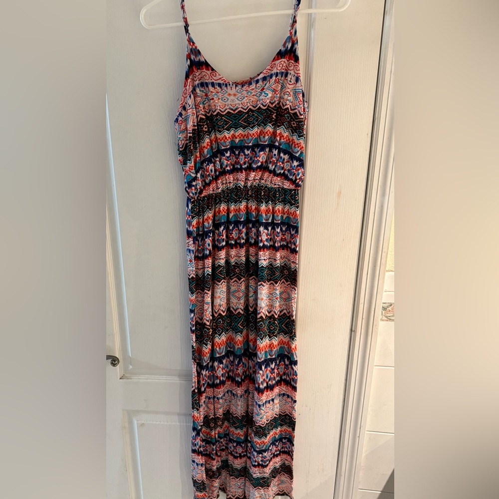 Lush Multicolor Patterned Maxi Dress